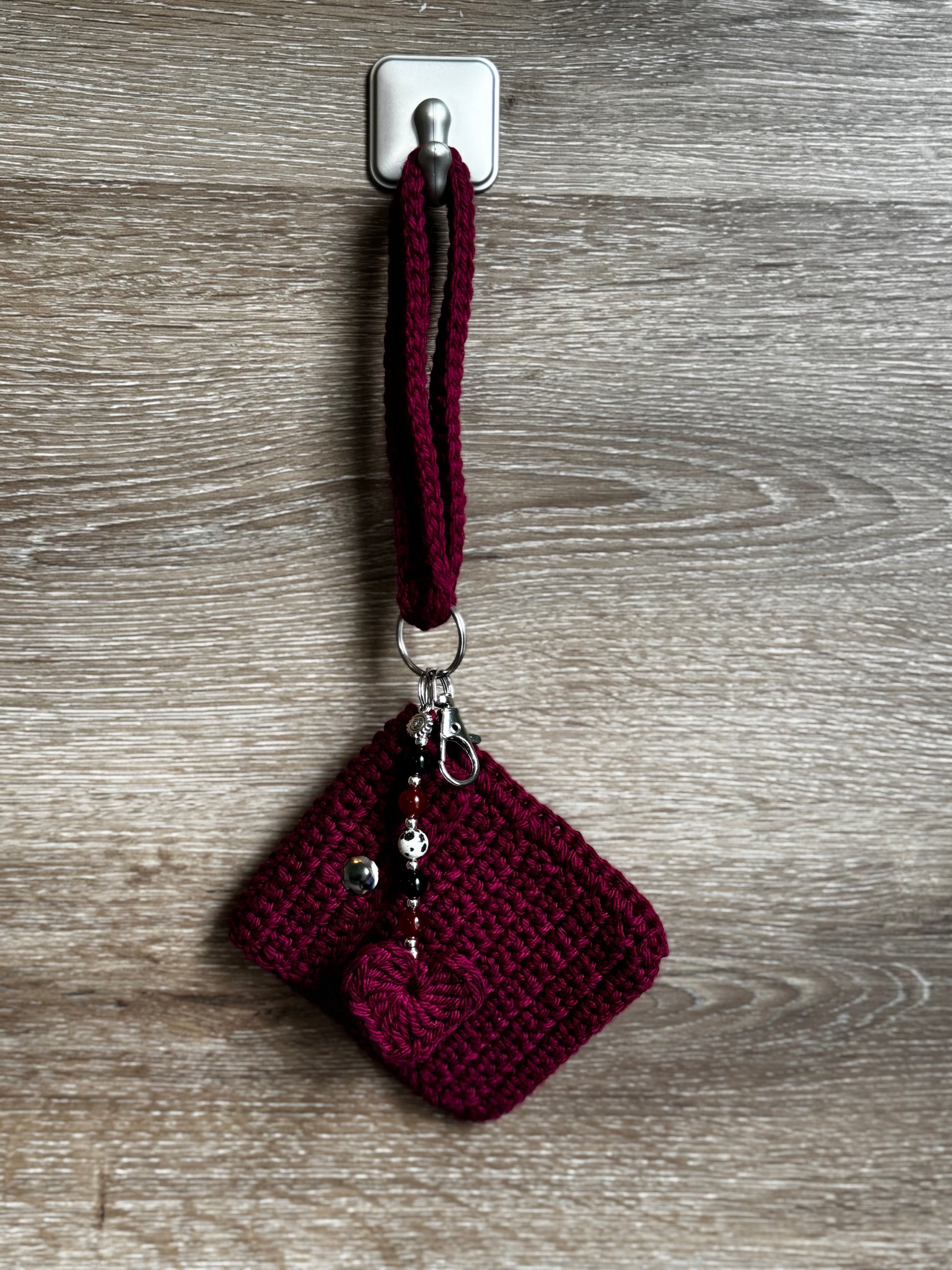 Crochet keychain - Burgundy