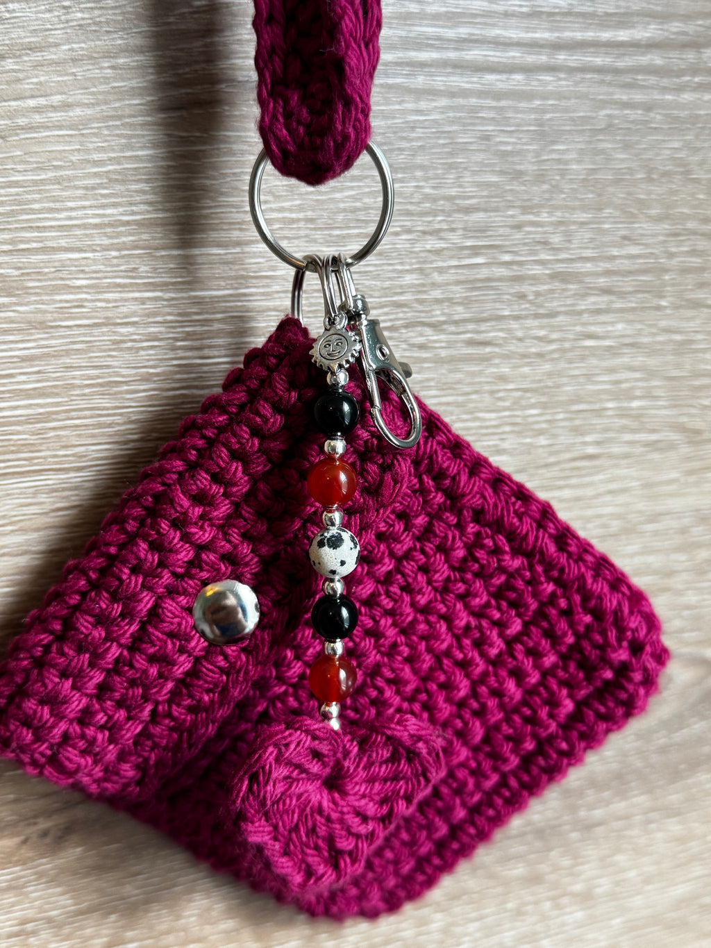 Crochet keychain - Burgundy