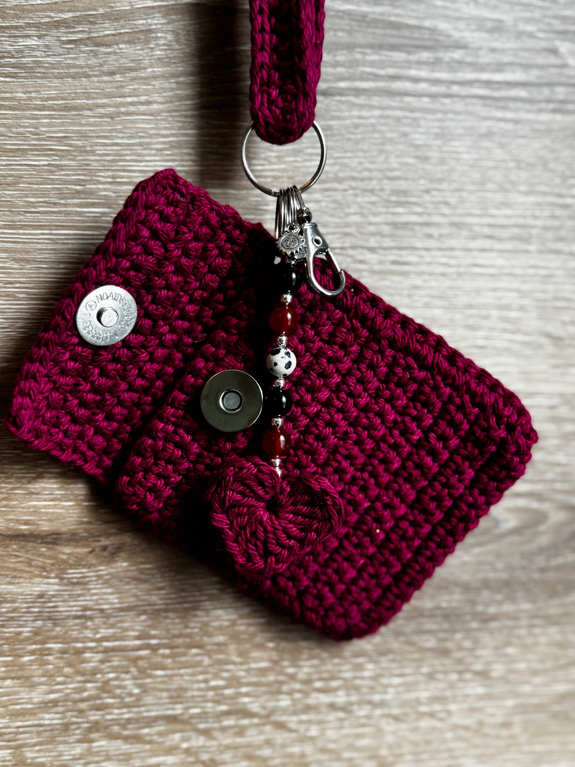 Crochet keychain - Burgundy