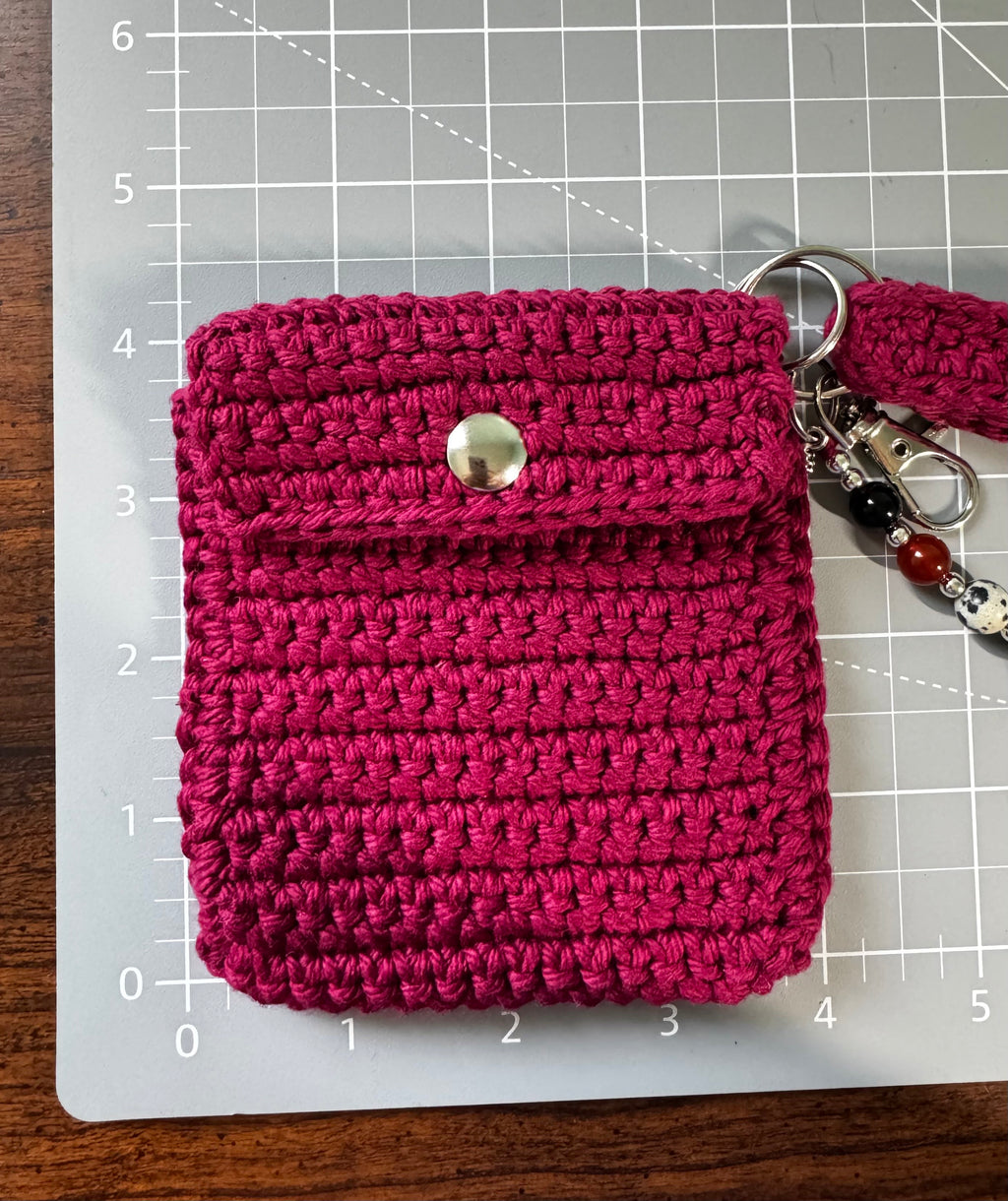 Crochet keychain - Burgundy