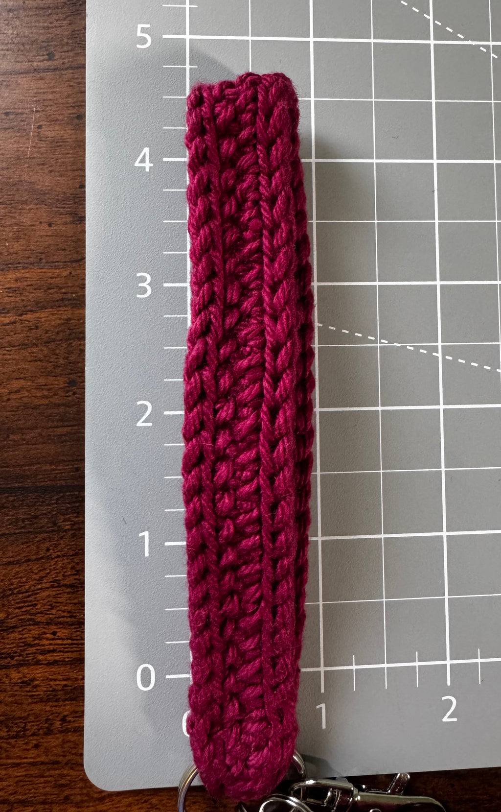 Crochet keychain - Burgundy