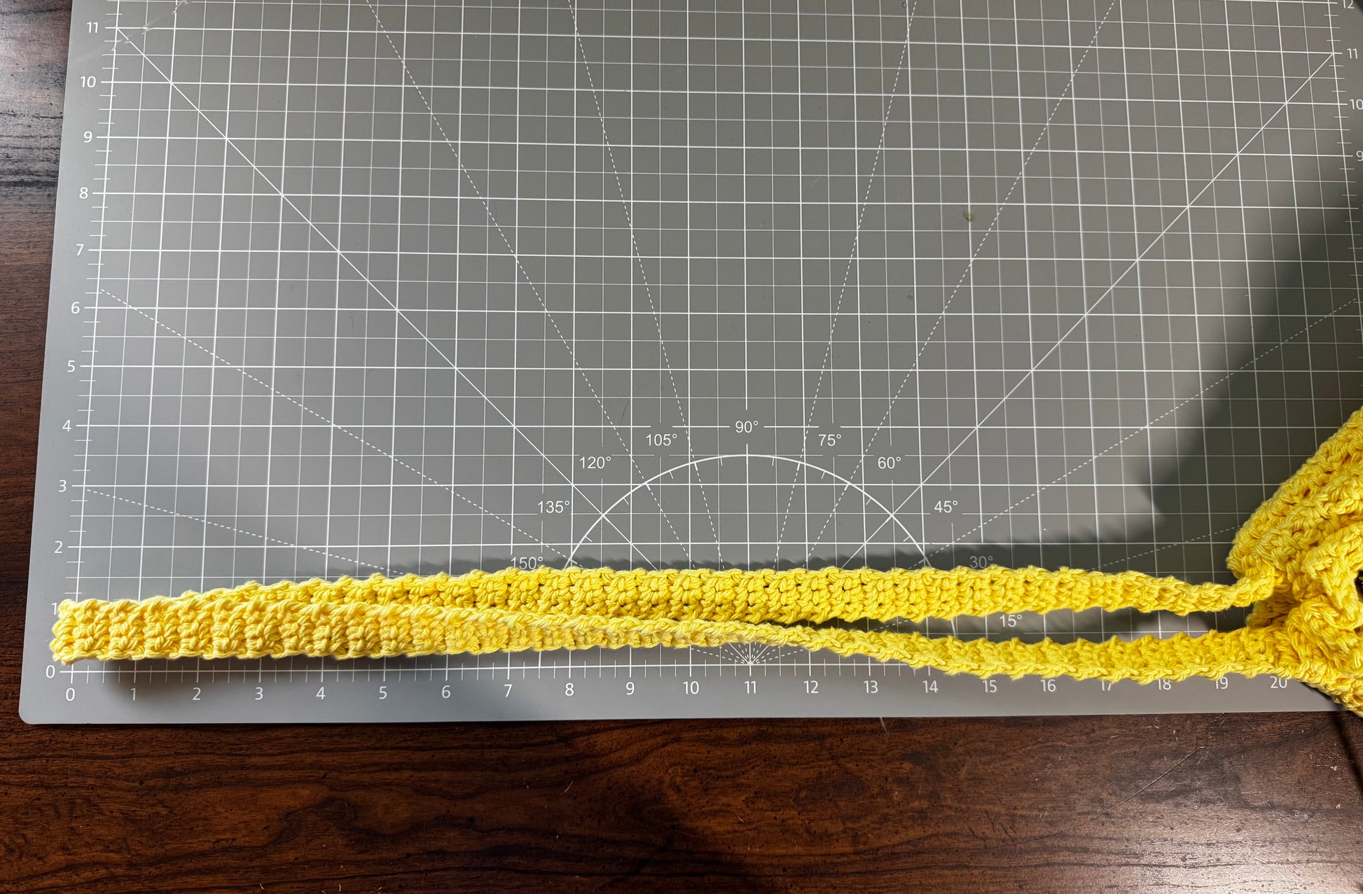 Crochet Bag - Yellow drawstring