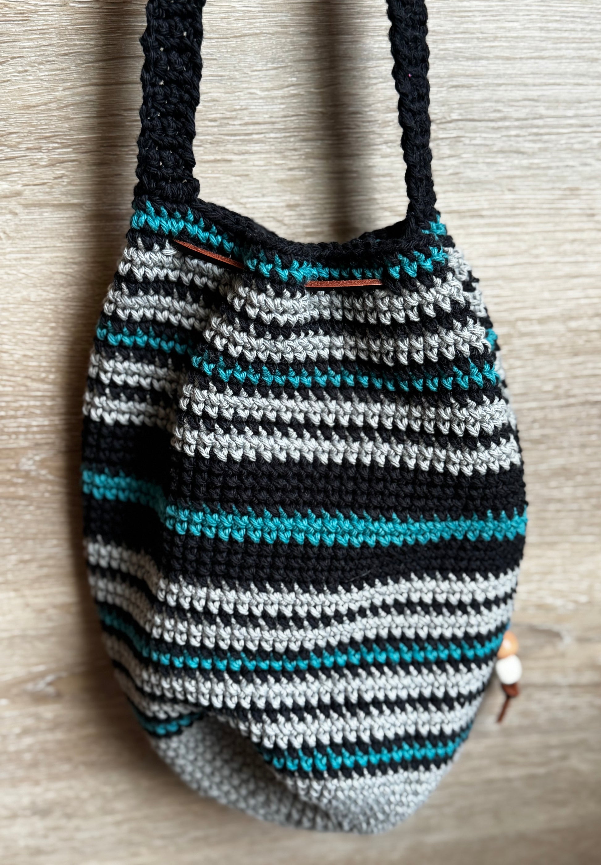 Crochet Bag - Multicolor Drawstring