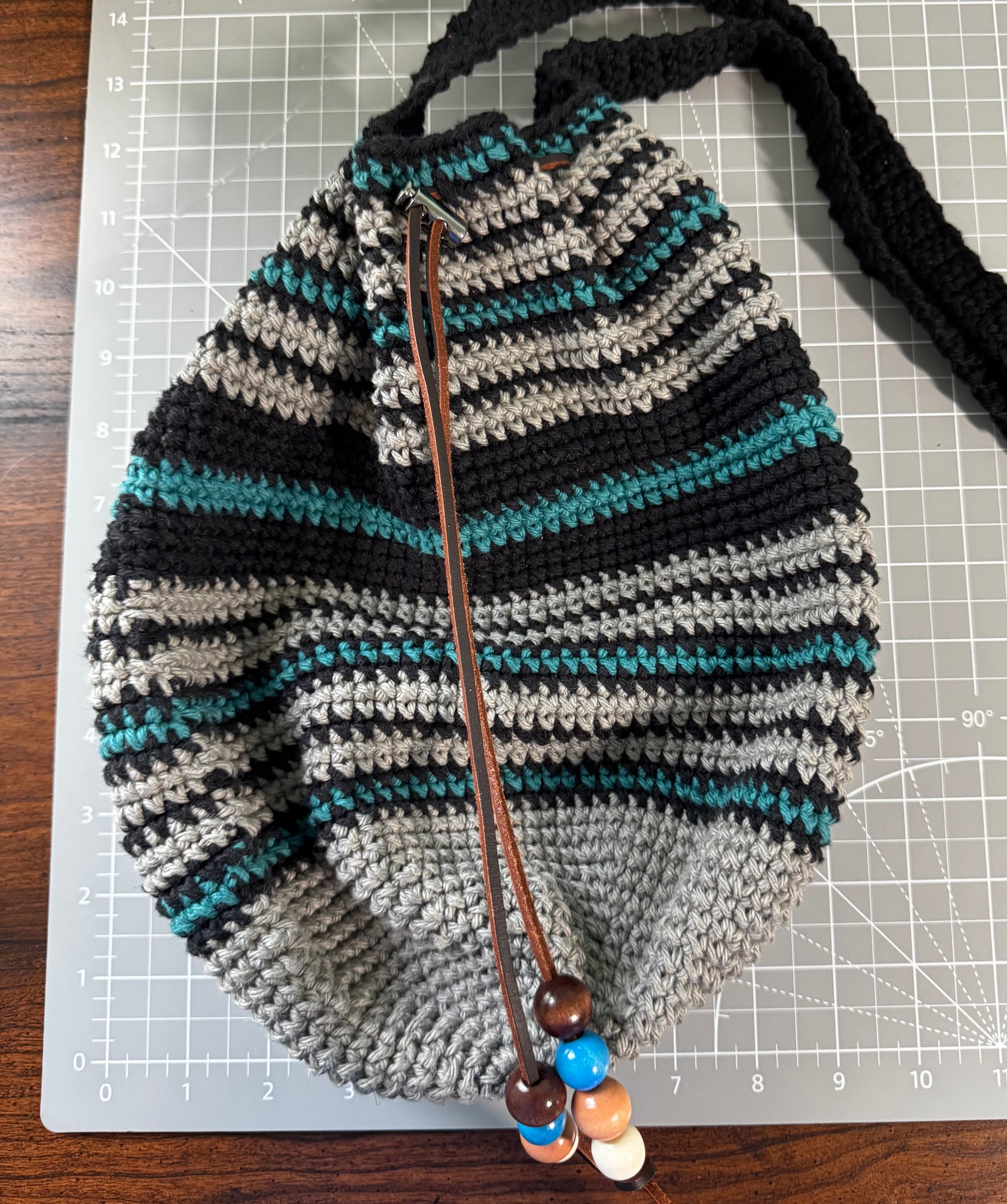 Crochet Bag - Multicolor Drawstring