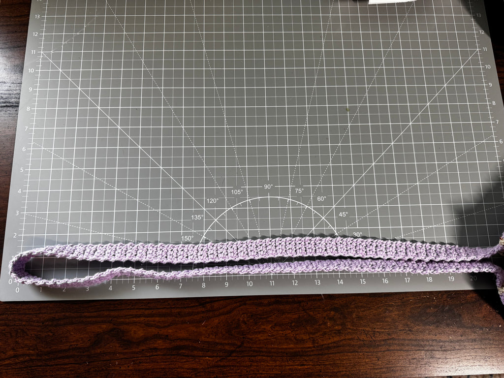 Crochet Bag - Purple Drawstring