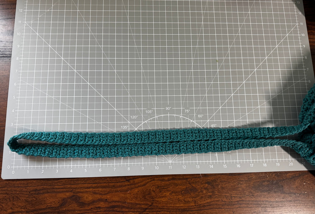 Crochet Bag - two tone drawstring